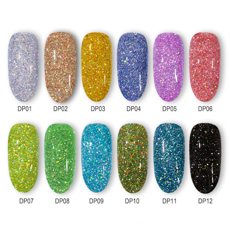 HKM-989075 Laser Glitter Nail Powder for Natural and Artificial Nails - Easy Application, Durable Finish