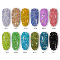 HKM-989075 Laser Glitter Nail Powder for Natural and Artificial Nails - Easy Application, Durable Finish