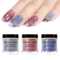 HKM-989075 Laser Glitter Nail Powder for Natural and Artificial Nails - Easy Application, Durable Finish