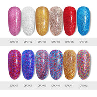 HKM-989075 Laser Glitter Nail Powder for Natural and Artificial Nails - Easy Application, Durable Finish