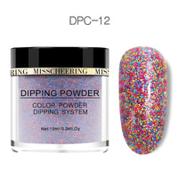 HKM-989075 Laser Glitter Nail Powder for Natural and Artificial Nails - Easy Application, Durable Finish