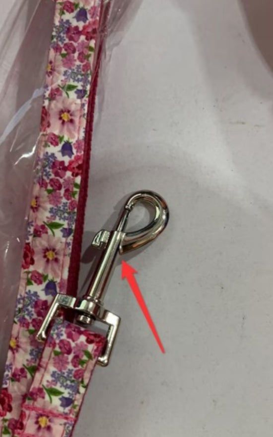 HKM-362259 Classic Pink Flower Fairy Leash Set - Durable Polyester with Multiple Size Options (XS to XL)