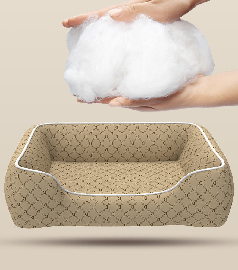 HKM-858515 Waterproof Dog Bed with Bite and Scratch Resistance, Removable and Washable Cover, Suitable for All Seasons, Available in Multiple Sizes