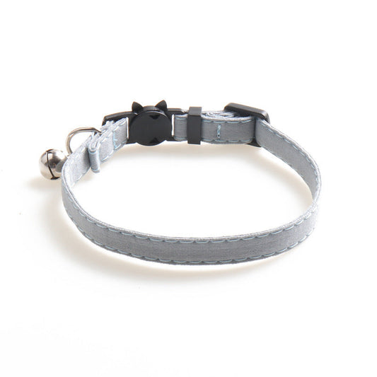 HKM-637587 Solid Color Cloth Pet Collar - 1.0*28CM, Available in Four Colors