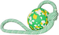HKM-800083 Interactive Dog Ball with Rope - Natural Rubber Fetch and Tug Toy for Small and Medium Dogs