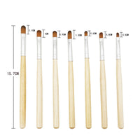HKM-052307 7-Piece Wooden Light Therapy Pen Set for Nail Treatment