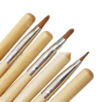 HKM-052307 7-Piece Wooden Light Therapy Pen Set for Nail Treatment