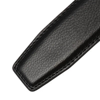 HKM-295571 Genuine Cowhide Leather Men's Automatic Buckle Ratchet Belt Strap 3.5cm