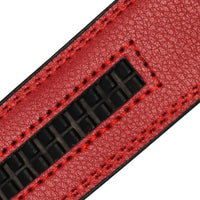 HKM-295571 Genuine Cowhide Leather Men's Automatic Buckle Ratchet Belt Strap 3.5cm