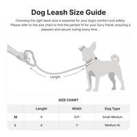 HKM-490195 Adjustable 4 FT Dog Leash with Neoprene Padded Handle for Comfortable Daily Walks