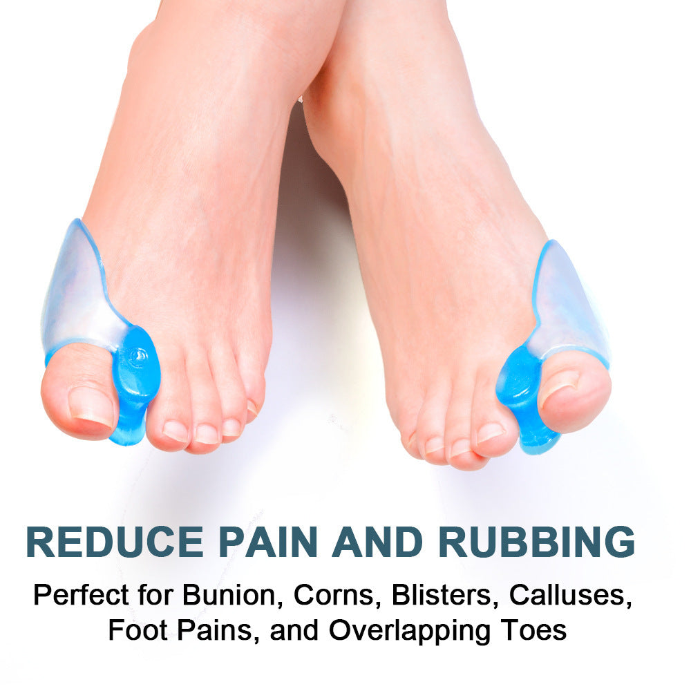 HKM-083923 Transparent Blue Hallux Valgus Separator Pad – Soft SEBS Toe Separator for Foot Comfort