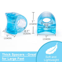 HKM-083923 Transparent Blue Hallux Valgus Separator Pad – Soft SEBS Toe Separator for Foot Comfort