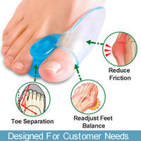 HKM-083923 Transparent Blue Hallux Valgus Separator Pad – Soft SEBS Toe Separator for Foot Comfort
