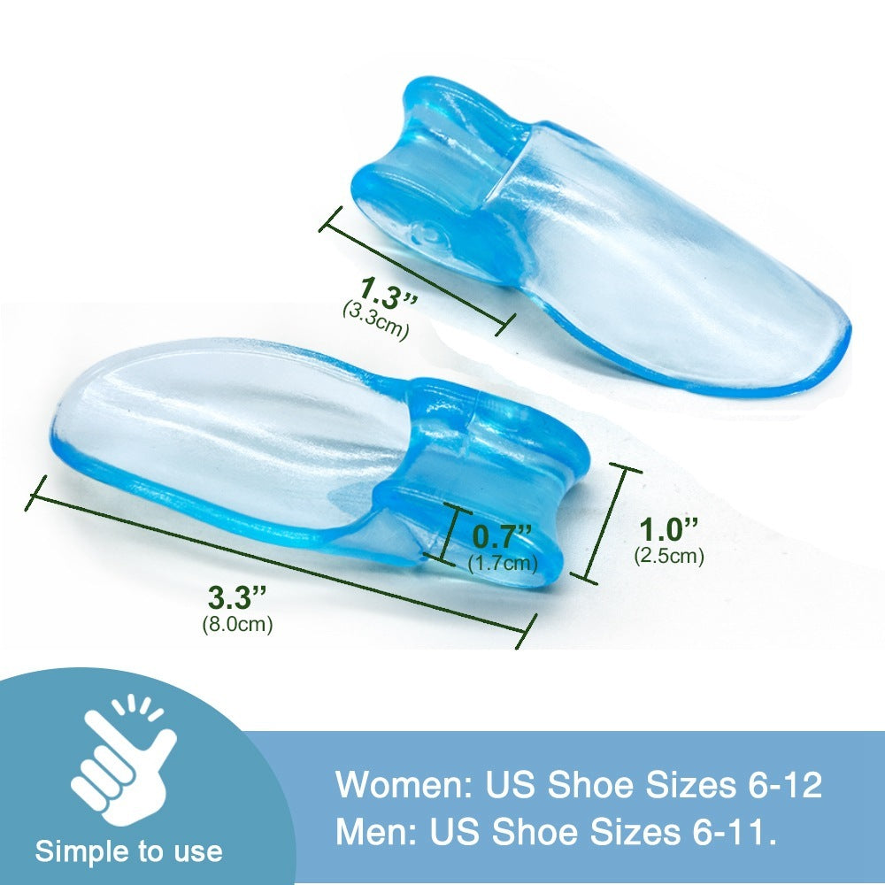 HKM-083923 Transparent Blue Hallux Valgus Separator Pad – Soft SEBS Toe Separator for Foot Comfort