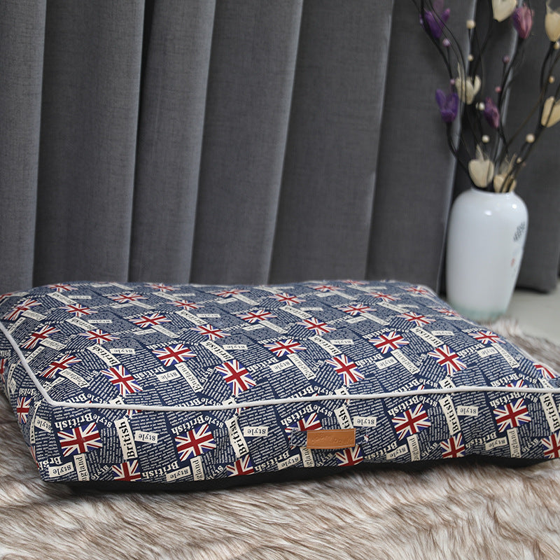 HKM-739795 Plush Four Seasons Pet Pad for Cats and Dogs - Cozy Blue Sleeping Nest