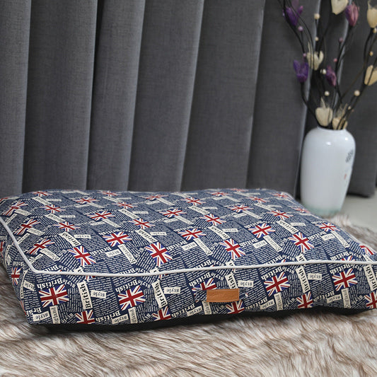 HKM-739795 Plush Four Seasons Pet Pad for Cats and Dogs - Cozy Blue Sleeping Nest