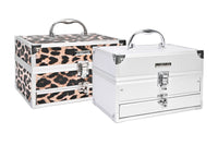HKM-715155 Silver Eye Shadow and Blush Makeup Set with Lip Gloss and Brush