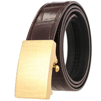 HKM-605139 Stainless Steel Blank Spot Leather Belt for Men - Stylish and Durable Design