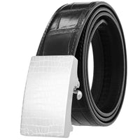 HKM-605139 Stainless Steel Blank Spot Leather Belt for Men - Stylish and Durable Design