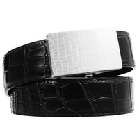 HKM-605139 Stainless Steel Blank Spot Leather Belt for Men - Stylish and Durable Design