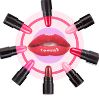 HKM-203539 12 Color Moisturizing Lipstick Set - Diminishes Lip Lines & Lasting Color, 90x36x43mm