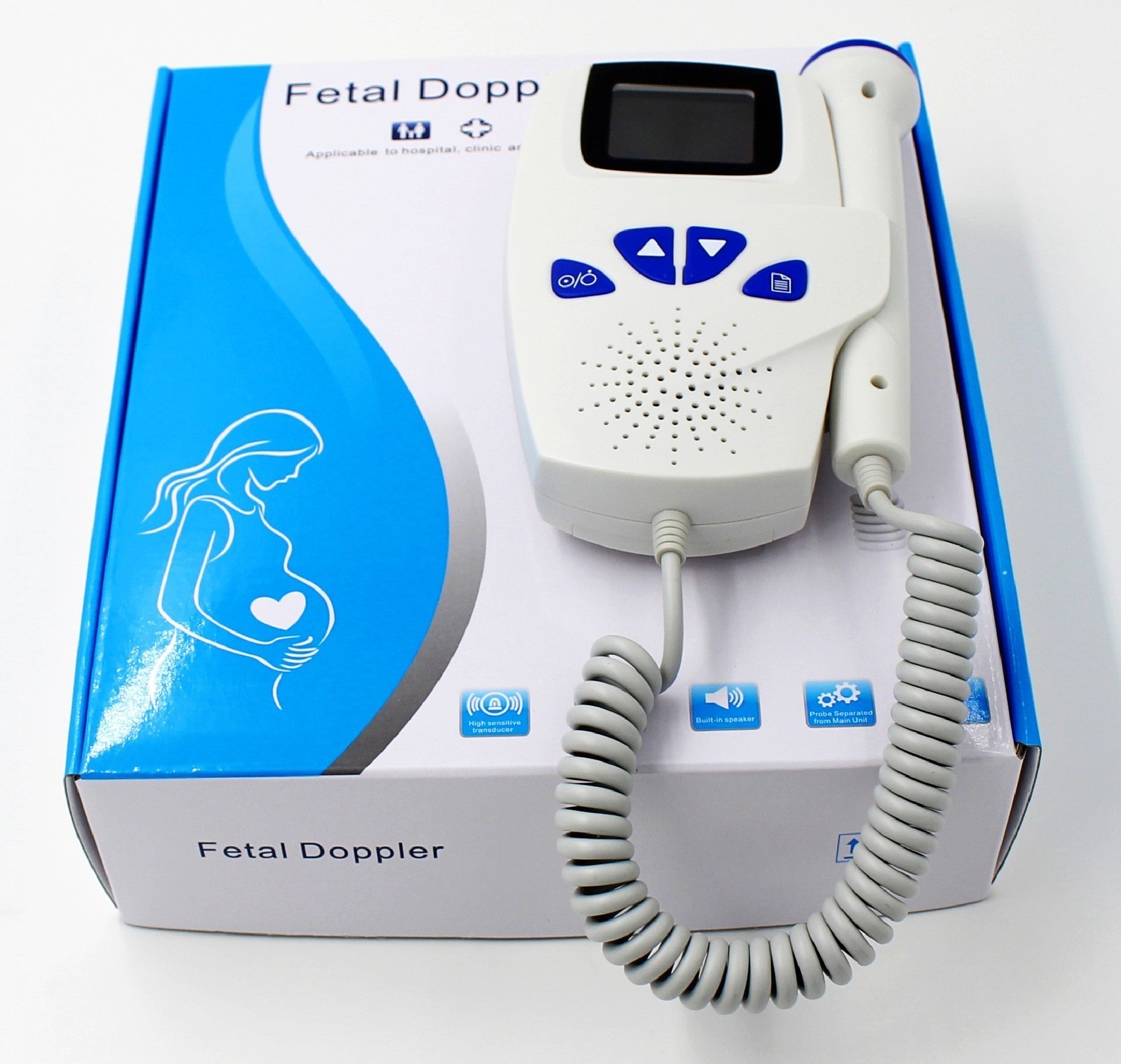 HKM-835859 Digital Dual Display Fetal Heart Rate Monitor with Ergonomic Design and Replaceable Probe