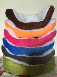 HKM-556691 Cozy Lambskin Bed for Small Dogs - Soft Velvet Kennel, Multiple Color Options