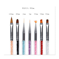 HKM-343763 Crystal Nail Art Tools Set – 7 Diamond Tip Pens in Various Sizes for Precision Design