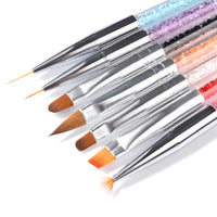 HKM-343763 Crystal Nail Art Tools Set – 7 Diamond Tip Pens in Various Sizes for Precision Design