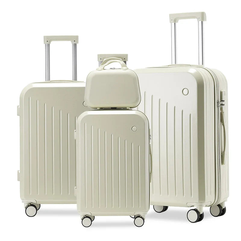 KTX-228563 3-Piece Medium Travel Suitcase Set with USB Port - 20 Inch Spinner Luggage and Trolley Bag