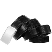 HKM-735059 Simple Stainless Steel Buckle Belt - Adjustable Fashion Accessory