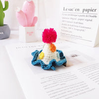 HKM-318483 Cute Ice Cream Knitted Wool Hat for Pets - Available in Green, Blue, and Pink