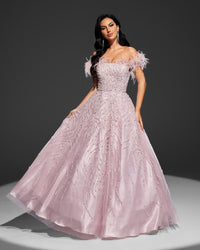 HKM-905491 Elegant Pink Evening Gown for Women - Style EZ25023