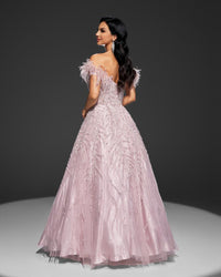 HKM-905491 Elegant Pink Evening Gown for Women - Style EZ25023