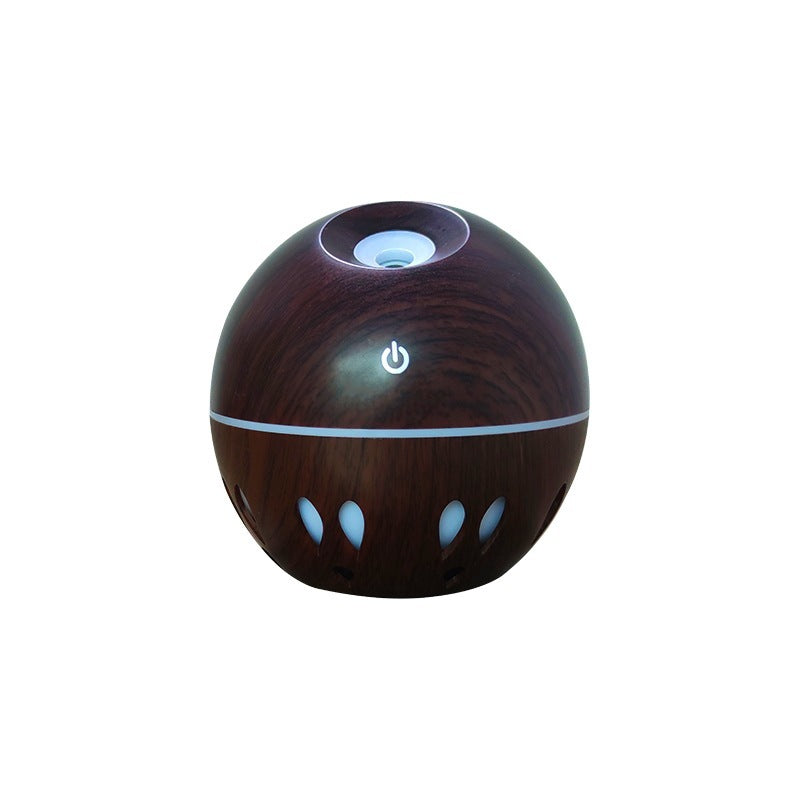 HKM-095891 Colorful LED Night Light Humidifier with Dark and Light Wood Grain Finishes