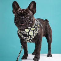 HKM-551123 Colorful Polyester Dog Walking Rope and Chain with Adjustable Collar - Sizes S, M, L