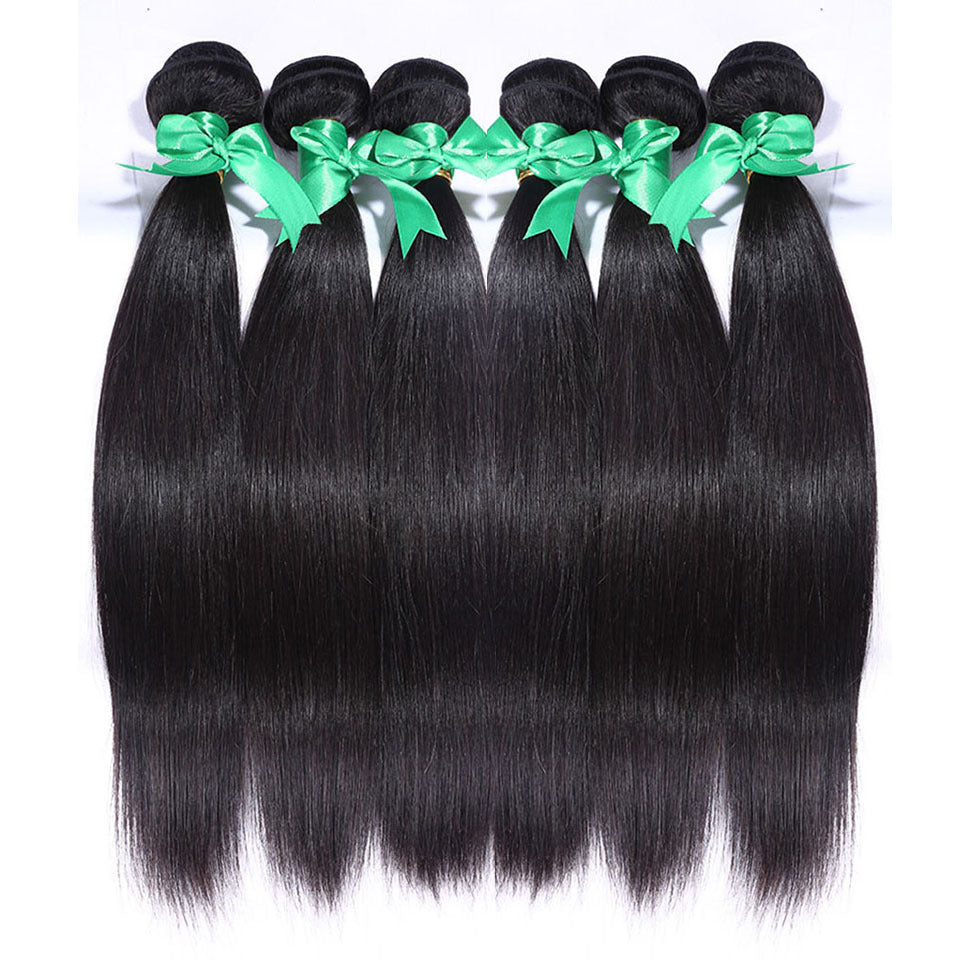 HKM-018643 Natural Color Indian Hair Straight Weave for All Skin Tones and Face Shapes - Available in Multiple Lengths