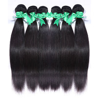 HKM-018643 Natural Color Indian Hair Straight Weave for All Skin Tones and Face Shapes - Available in Multiple Lengths