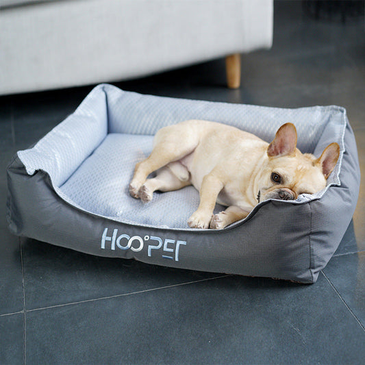 HKM-350547 Summer Soft Dog Bed with Removable Cover - Comfortable Pet Nest for Small to Medium Dogs and Cats
