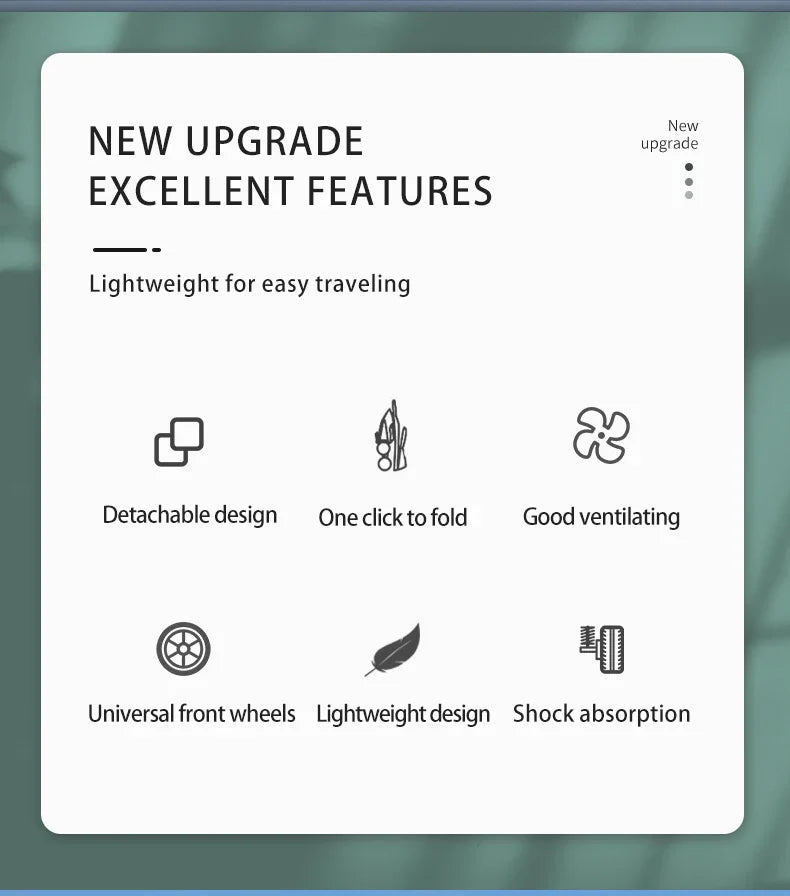 JMT-632842 Luxury Folding Pet Stroller for Dogs and Cats with Large Wheels and One-Click Folding Mechanism