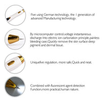 HKM-340883 Mini Mole Spot Remover Pen - Portable Skin Treatment Tool with Multiple Needle Options and USB Charging