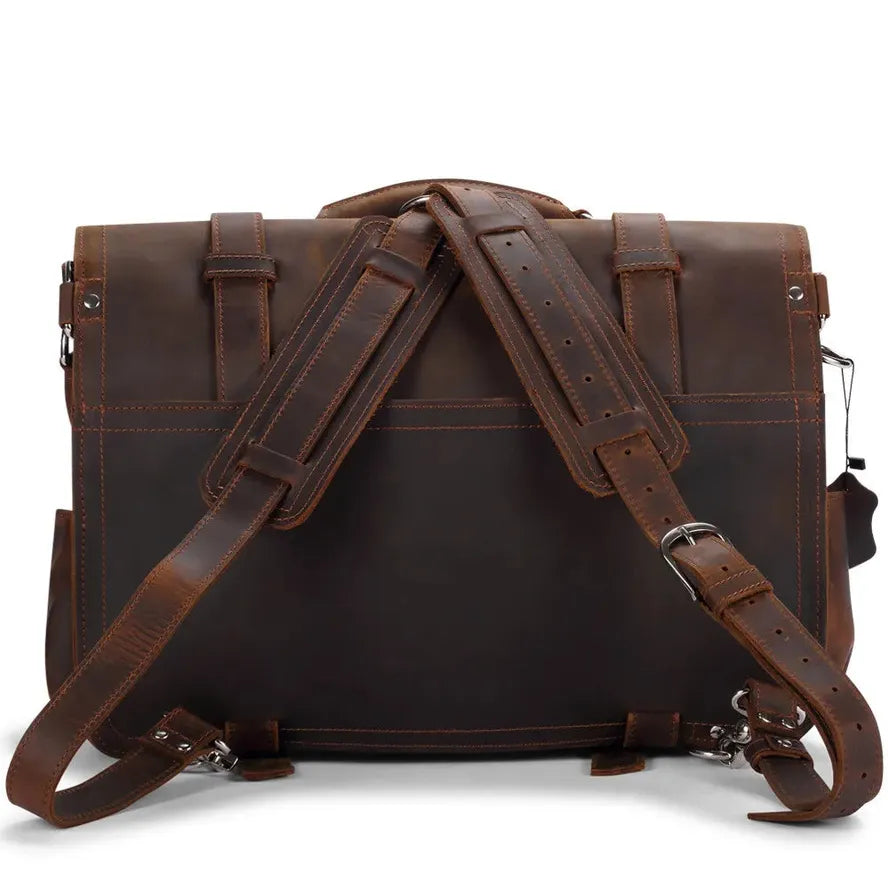 KTX-532051 Vintage Genuine Leather Laptop Bag for Men - Stylish Business Briefcase