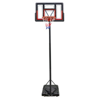 HKM-211091 Adjustable Portable Basketball Hoop with PC Backplate, Large Base & Wheels - 4.43 to 10 ft