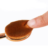 HKM-264467 Toothbrush Style Foundation Brush with Man-Made Fiber Bristles and Portable Plastic Handle