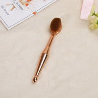 HKM-264467 Toothbrush Style Foundation Brush with Man-Made Fiber Bristles and Portable Plastic Handle