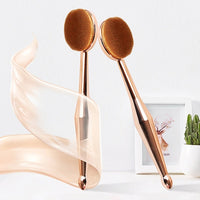 HKM-264467 Toothbrush Style Foundation Brush with Man-Made Fiber Bristles and Portable Plastic Handle