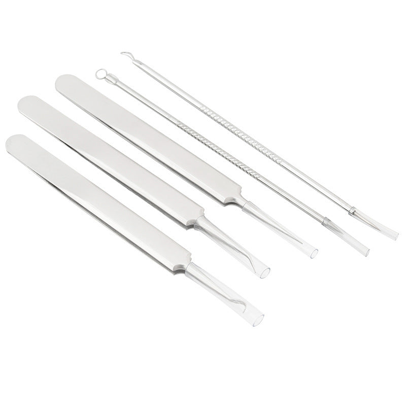 HKM-175891 Stainless Steel Acne and Blackhead Removal Needle Set with Case - 8 Tools