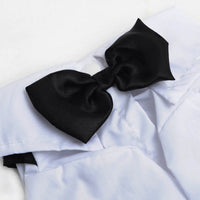 HKM-310099 Elegant British Bow Tie Suit Bib for Male Dogs - Available in Multiple Sizes