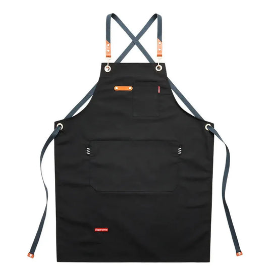 KTX-717267 Canvas Work Apron for Restaurant, Bakery, and Florist – Custom Logo Options Available