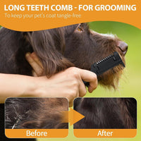 HKM-232531 2-in-1 Pet Grooming Razor Comb for Dogs and Cats with Replacement Blades